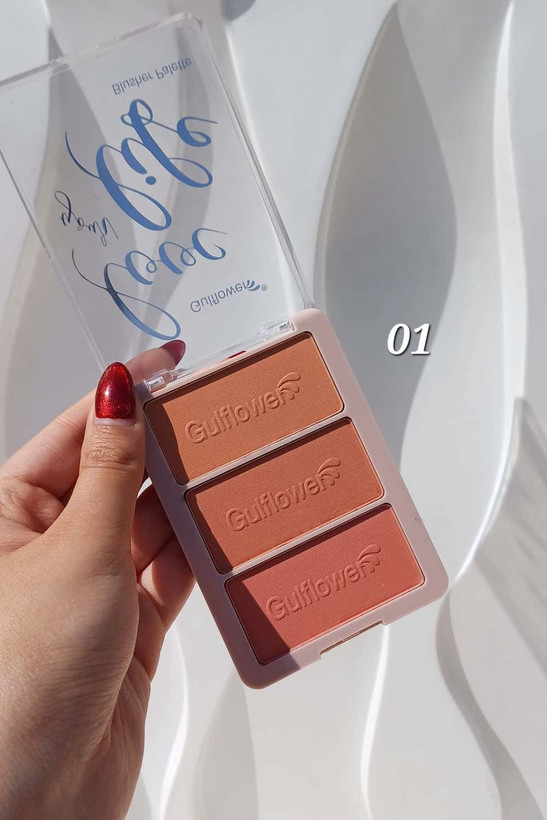 قیمت و خرید آنلاین پالت رژگونه سه تایی گل فلاور